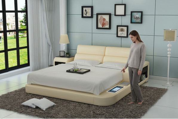 Designer bed gestoffeerd luxe bed tweepersoonsbed huwelijksbed bedden 140/160/180 LB8805