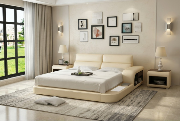 Designer bed gestoffeerd luxe bed tweepersoonsbed huwelijksbed bedden 140/160/180 LB8805