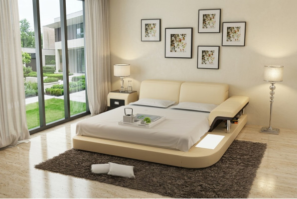 Ontwerper Bed Gestoffeerd bed Luxe bed Tweepersoonsbed Huwelijksbed Bedden 140/160/180 cm