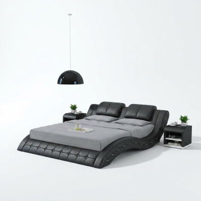 Luxe leren bedontwerp Gestoffeerde bedden Dubbele echtelijke 140/160/180 LB8824