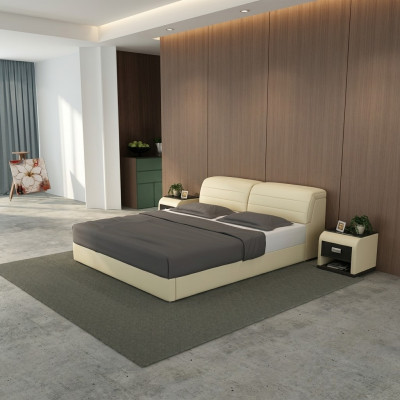 Leder Bed Design Gestoffeerde Bedden Luxe Tweepersoons Modern Huwelijk 140/160/180 LB8827