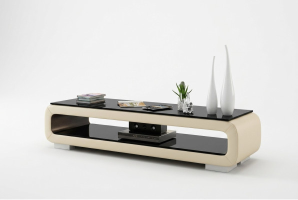 RTV TV-meubel Decor Leer Glazen Tafel TV-tafel Kast Ontwerper