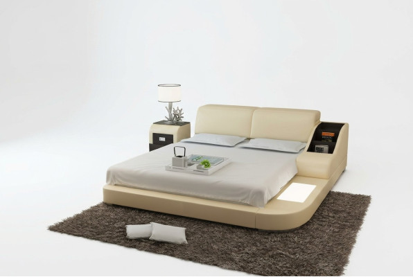 Waterbed Hotel Dubbel Bed Bedden Compleet Lederen Bed Gestoffeerd Bed Water LB8815