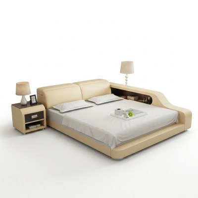 Waterbed Hotel Tweepersoonsbed Bedden Compleet Lederen Bed Gestoffeerd Bed Wasser LB8818