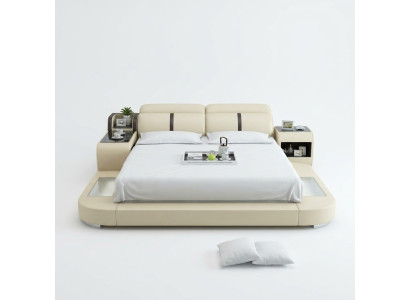Waterbed Hotel Dubbel Bed Bedden Compleet Leren Bed Gestoffeerd Bed Wasser LB8821