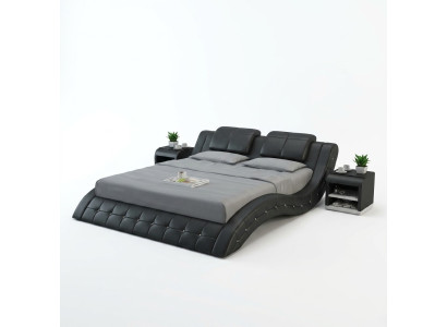 Waterbed Hotel Dubbel Bed Bedden Compleet Lederen Bed Gestoffeerd Bed Water LB8824