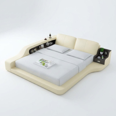 Waterbed Hotel Dubbel Bed Bedden Compleet Lederen Bed Gestoffeerd Bed Water LB8841