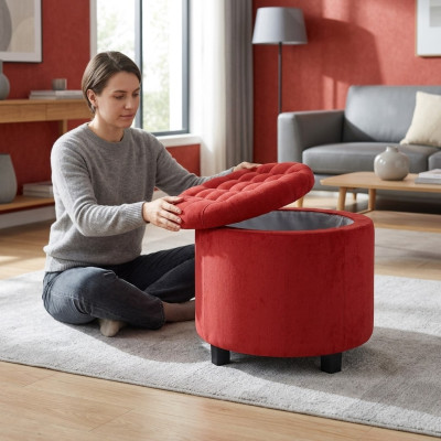 Hocker Voetenbank Ottoman Zithocker Zitpoef Woonkamer Designer Solano
