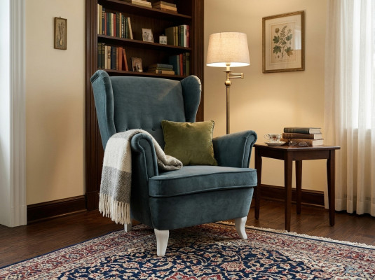 Ontwerp TV-loungeclubfauteuil oorfauteuil leunstoel Ontspannen gestoffeerde stoel Nieuw
