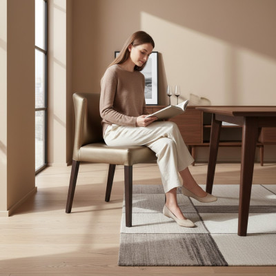 Ontwerp Lounge Club Stoel Eetkamer Leuning Relax Bekleding Nieuw Stoelen Fauteuils Comfort