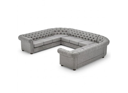 Chesterfield Bank Bank Bekleding Woonlandschap U-vorm Salon Bank Hoekbank