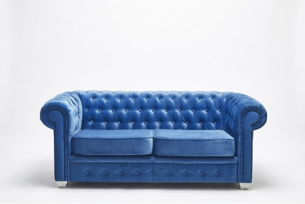 Chesterfield Design Luxus Beklede Sofa Bank Zithoek Leder Textiel Nieuw #H3