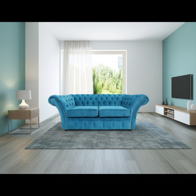 Chesterfield Sofa Bank Beklede Sofa's Klassieke 2-zitter Leren Stof Winchester