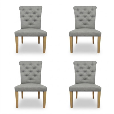 4x Stoelen Stoel Bekleding Ontwerp Lounge Zitje Leuning Set Fauteuil Chesterfield