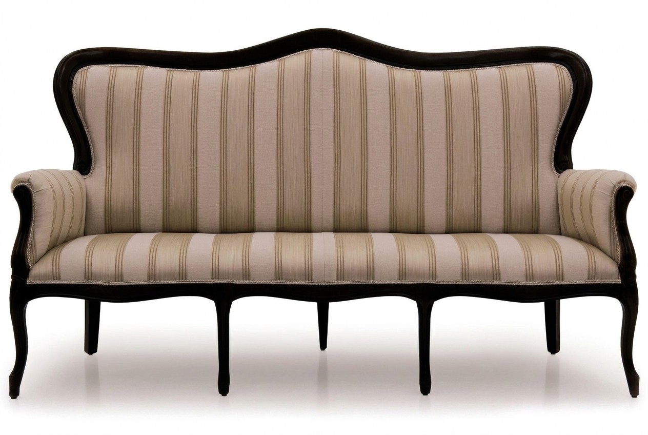 Ontwerp driezits bank gestoffeerde bank Art Deco 3-zits bank meubels bruine stoel
